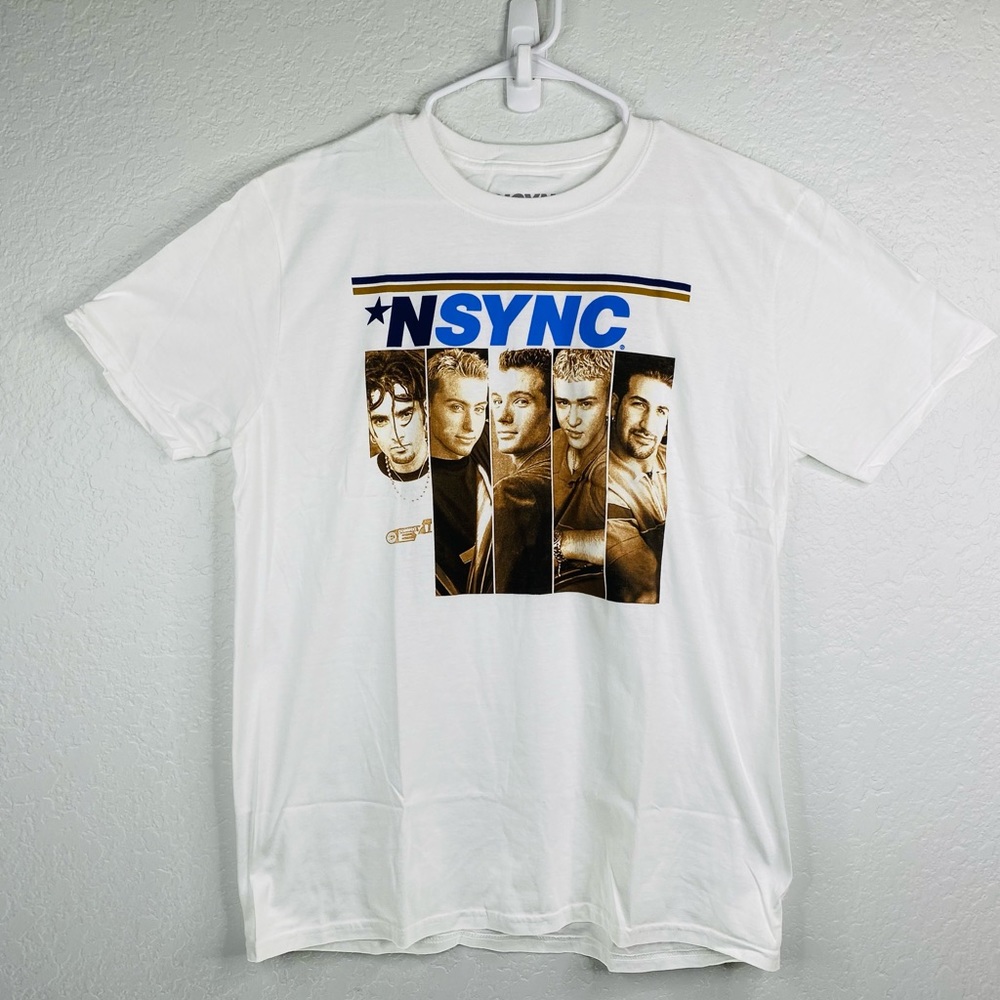NWOT *NSYNC Boy Band White T-Shirt Unisex Size Large - Picture 4 of 5